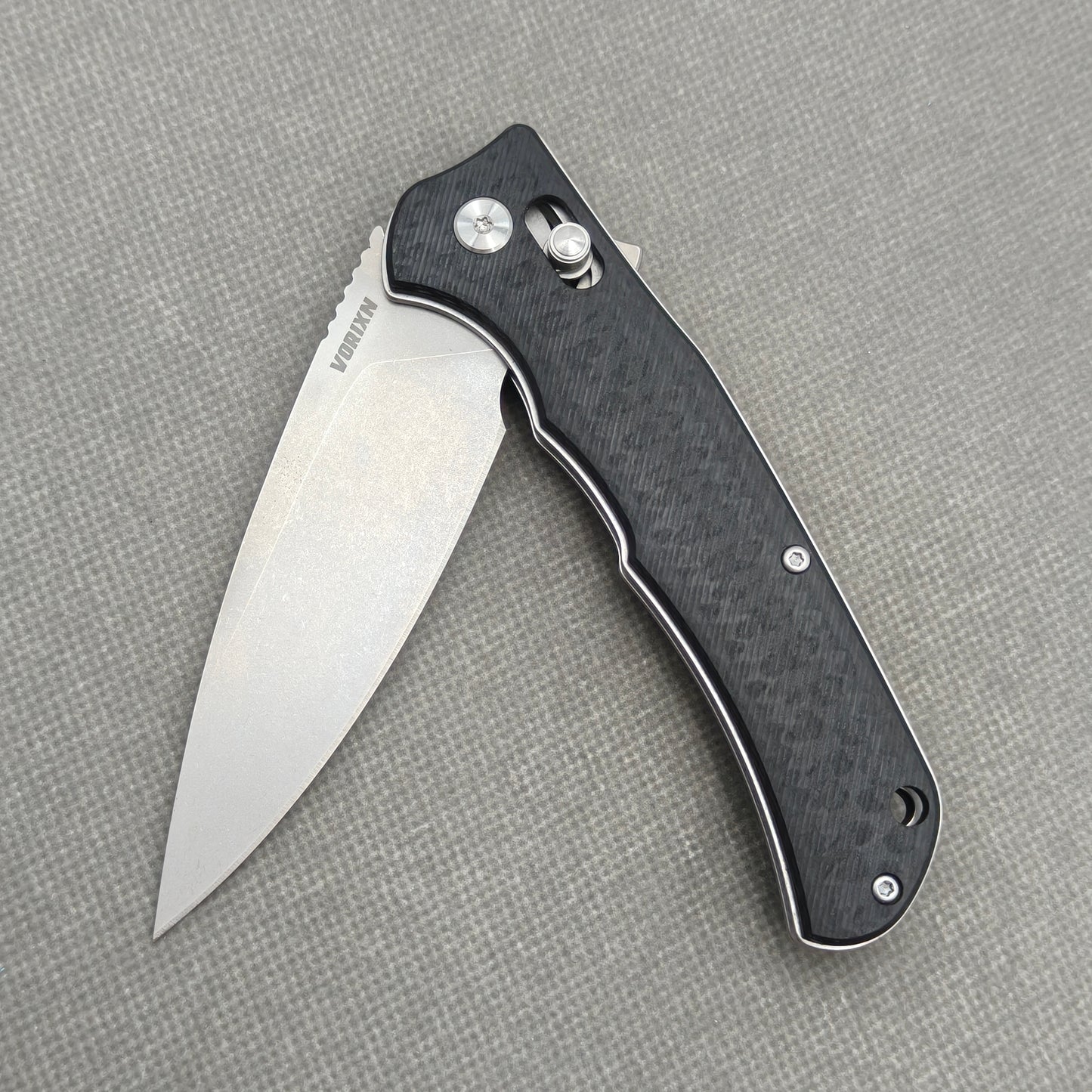 Couteau VORIXN Flipper en acier inoxydable et manche G10 (lame D2 de 3,7") KA014