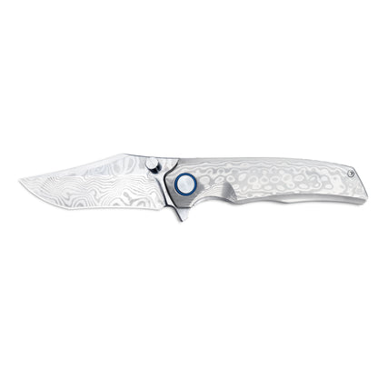 VORIXN KB032 open knife non-clip-side view with horizontal blade position