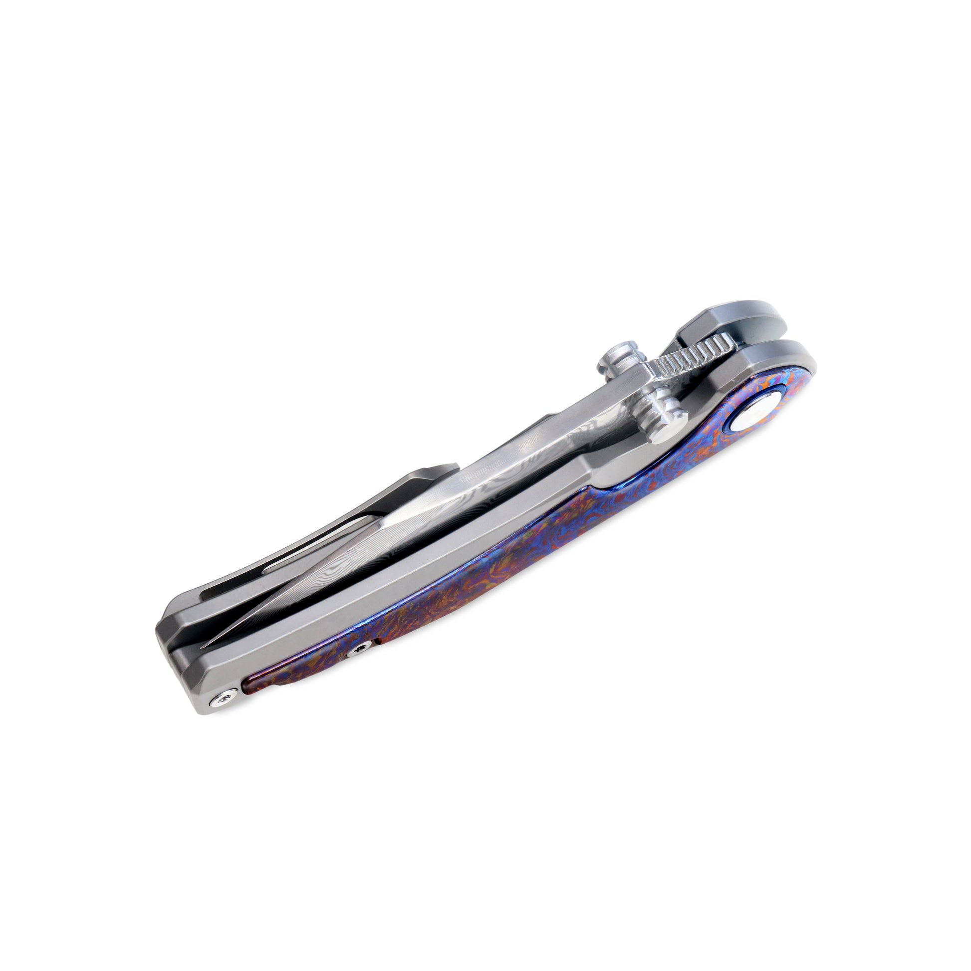 VORIXN KB031 ZircFlame folding knife closed, blade angled upward