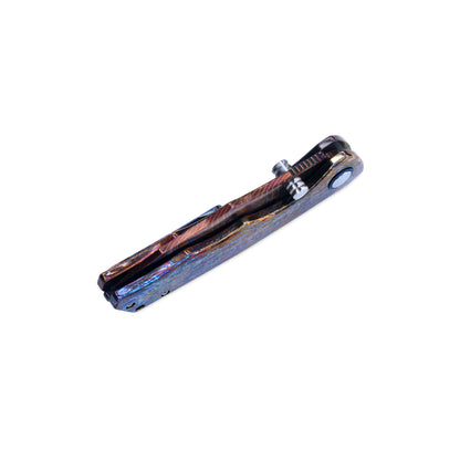 VORIXN ZircFlame KB020 knife closed, blade side up at angle