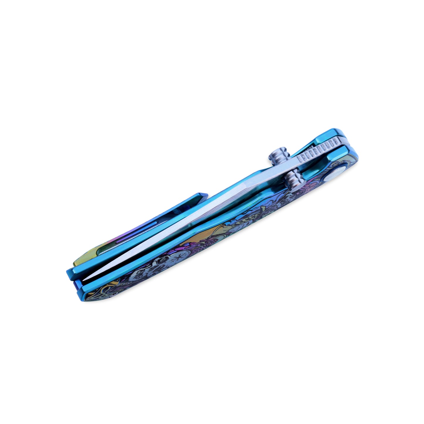 VORIXN KB034 Timeless closed view with the blade spine angled upward