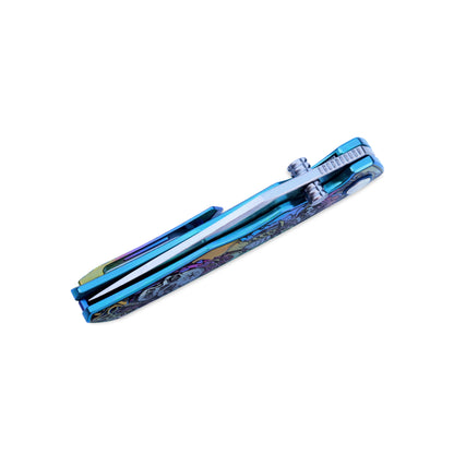 VORIXN KB034 Timeless closed view with the blade spine angled upward