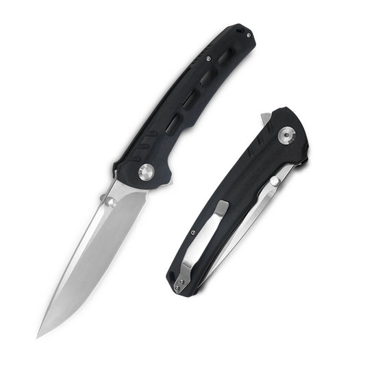 VORIXN Flipper & Thumb Stud Knife Stainless Steel & G10 Handle (4.3" 9Cr13 Blade) KA001