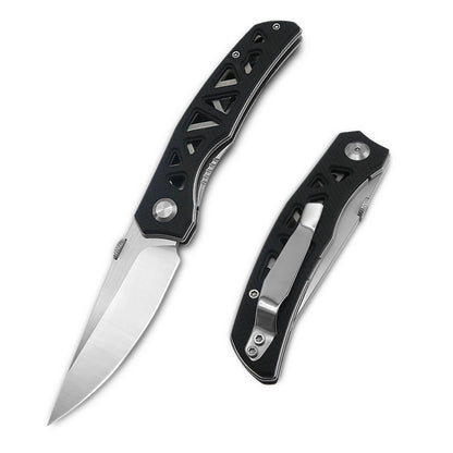 VORIXN Flipper & Thumb Stud Knife Stainless Steel & G10 Handle (3.8" 9Cr13 Blade) KA003