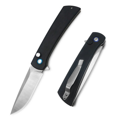 VORIXN Flipper Knife Stainless Steel & G10 Handle (4.1" 9Cr13 Blade) KA004