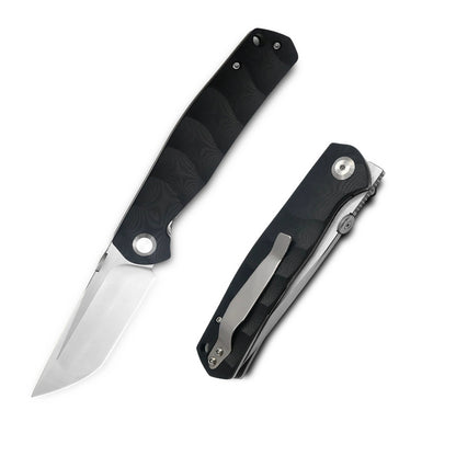 VORIXN Flipper & Thumb Stud Knife Stainless Steel & G10 Handle (3.8" 9Cr13 Blade) KA005