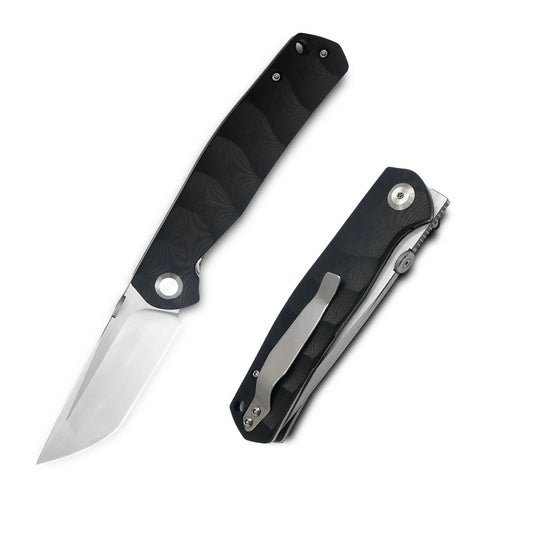 VORIXN Flipper & Thumb Stud Knife Stainless Steel & G10 Handle (3.8" 9Cr13 Blade) KA005