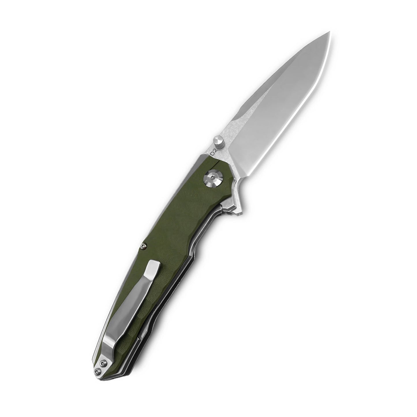 VORIXN Flipper & Thumb Stud Knife Stainless Steel & G10 Handle (5.4" 9Cr13 Blade) KA007