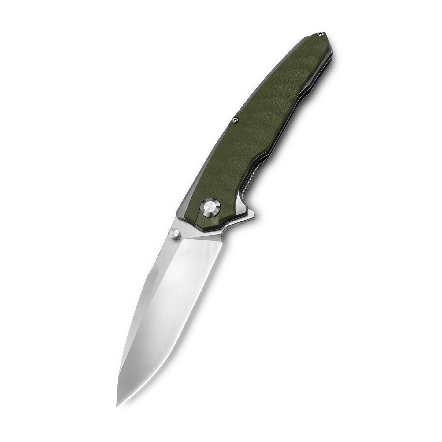 VORIXN Flipper & Thumb Stud Knife Stainless Steel & G10 Handle (5.4" 9Cr13 Blade) KA007