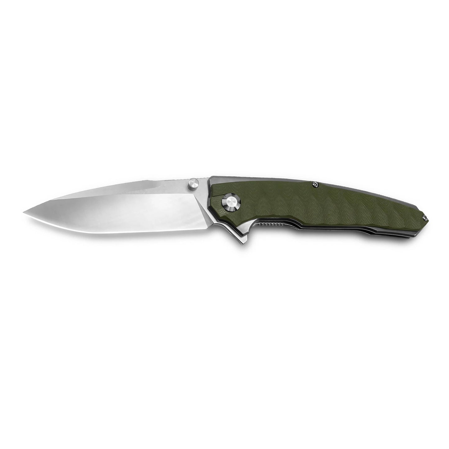 VORIXN Flipper & Thumb Stud Knife Stainless Steel & G10 Handle (5.4" 9Cr13 Blade) KA007