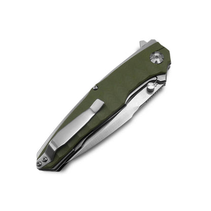 VORIXN Flipper & Thumb Stud Knife Stainless Steel & G10 Handle (5.4" 9Cr13 Blade) KA007