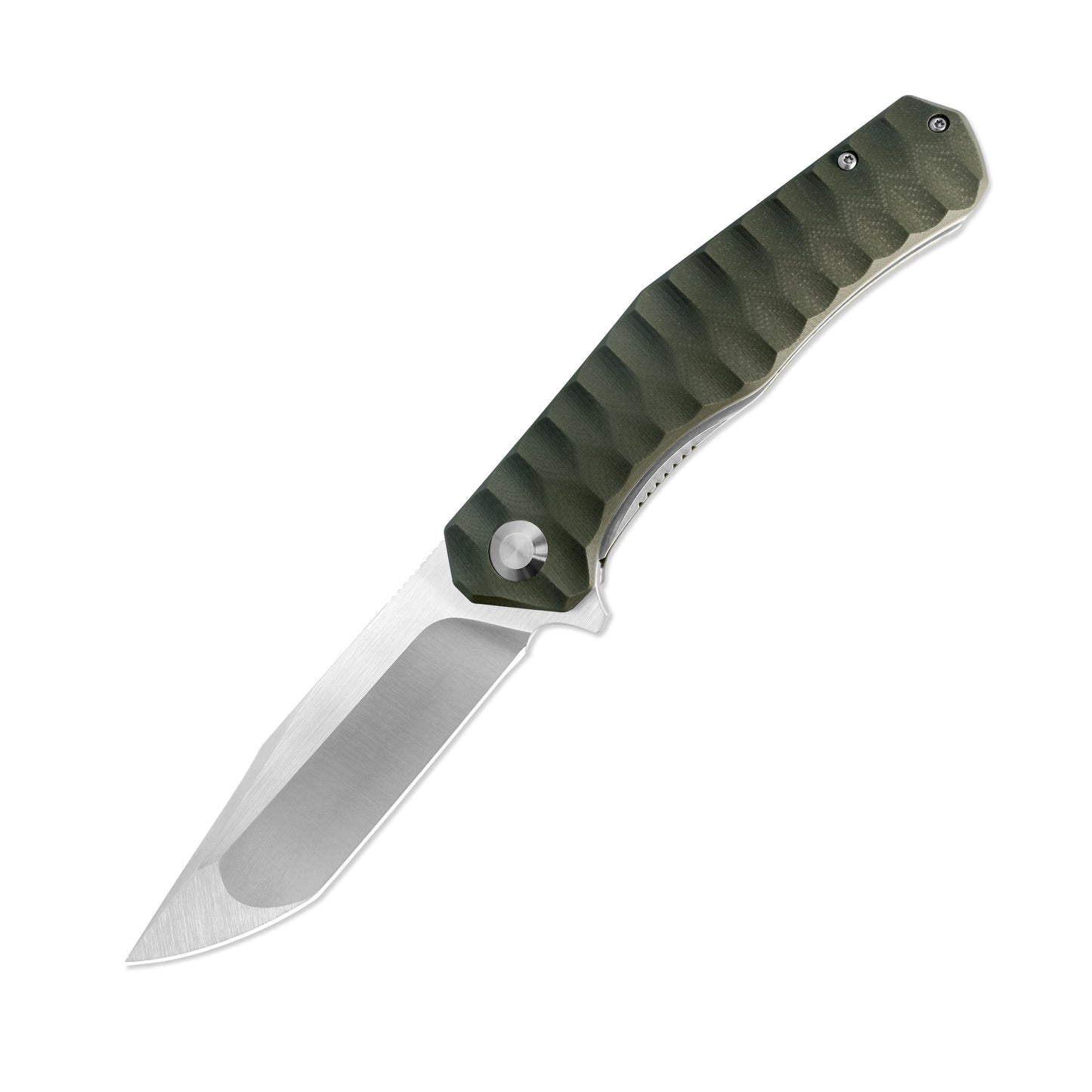 VORIXN Flipper Knife Stainless Steel & Micarta Handle (3.9" 9Cr18 Blade) KA010