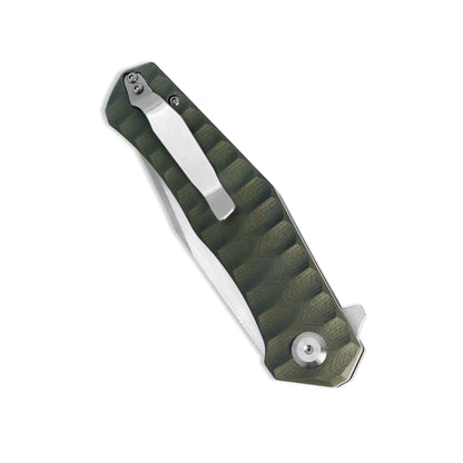 VORIXN Flipper Knife Stainless Steel & Micarta Handle (3.9" 9Cr18 Blade) KA010