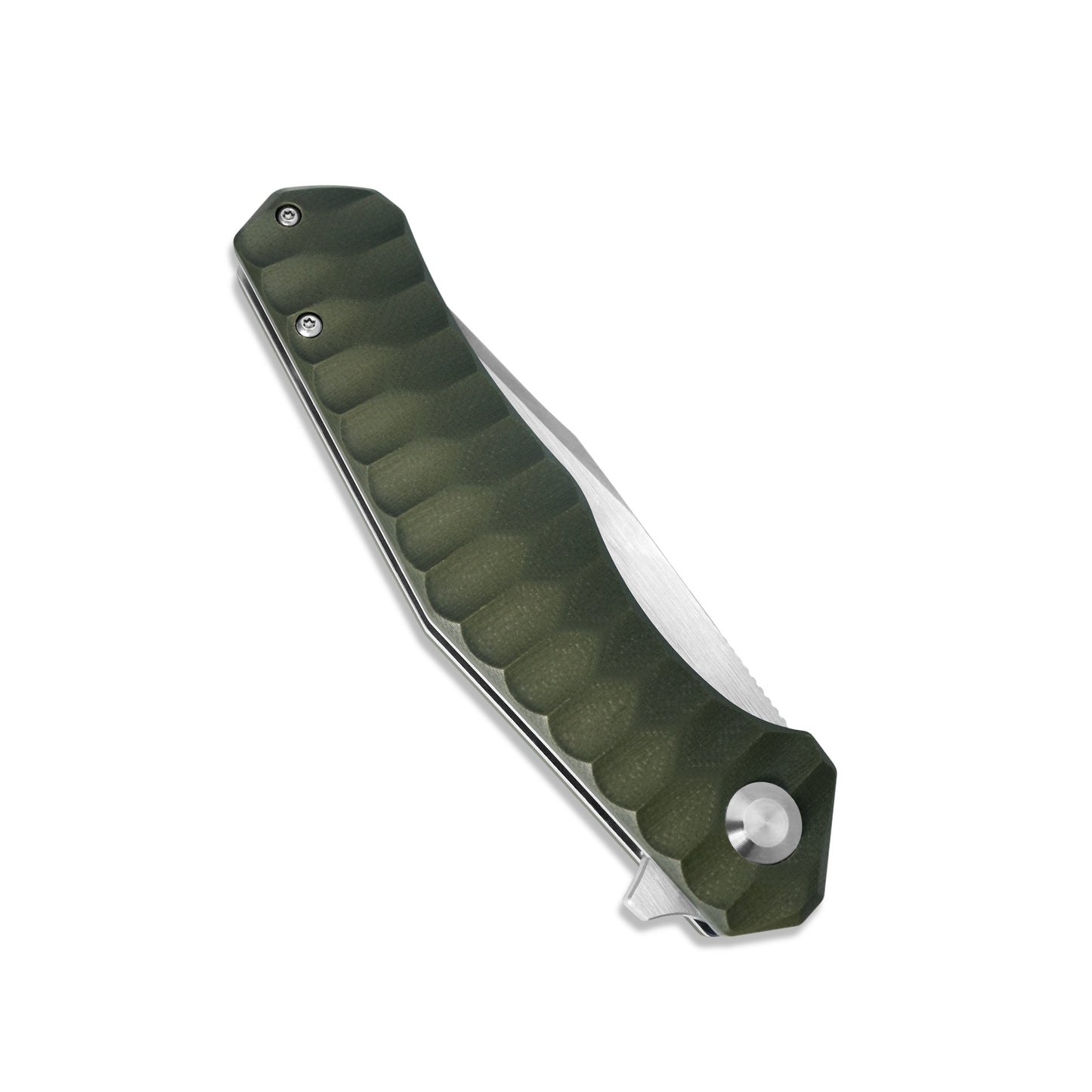 VORIXN Flipper Knife Stainless Steel & Micarta Handle (3.9" 9Cr18 Blade) KA010