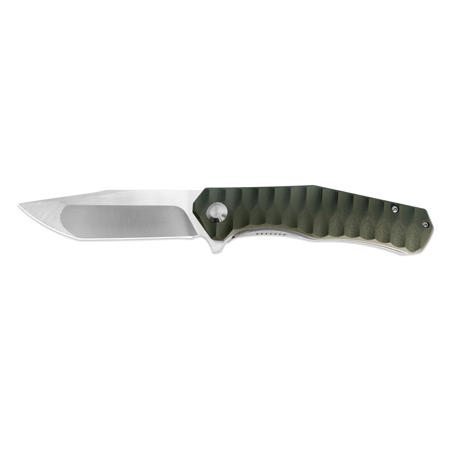VORIXN Flipper Knife Stainless Steel & Micarta Handle (3.9" 9Cr18 Blade) KA010