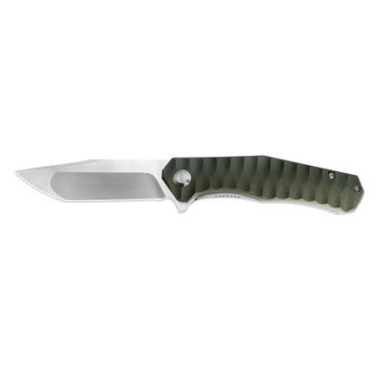 VORIXN Flipper Knife Stainless Steel & Micarta Handle (3.9" 9Cr18 Blade) KA010