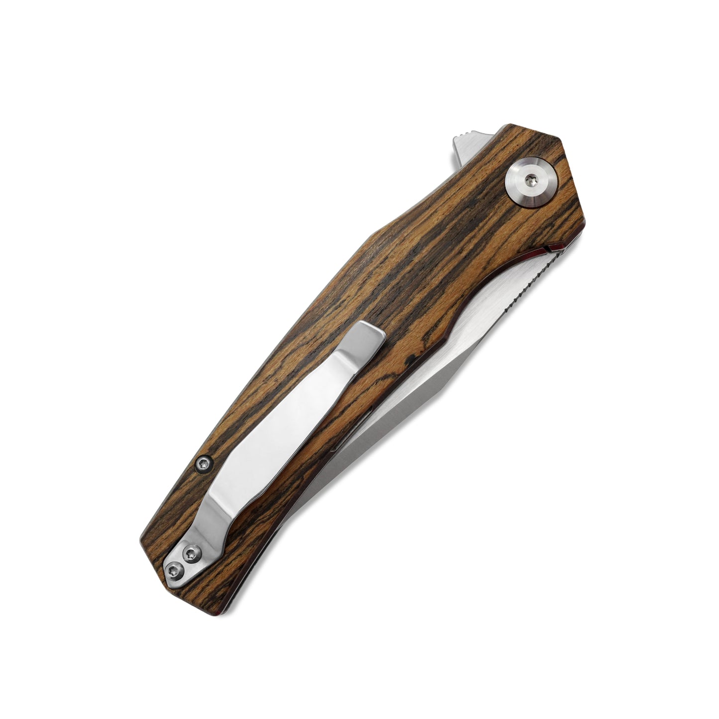 VORIXN Flipper Knife 2Cr13 & Bocote Handle (4.0" 9Cr8 Blade) KA013