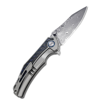 Eclipse Edge knife open, clip side, blade angled upward right