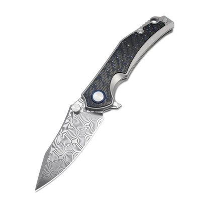 Eclipse Edge knife open, non-clip side, blade angled downward left