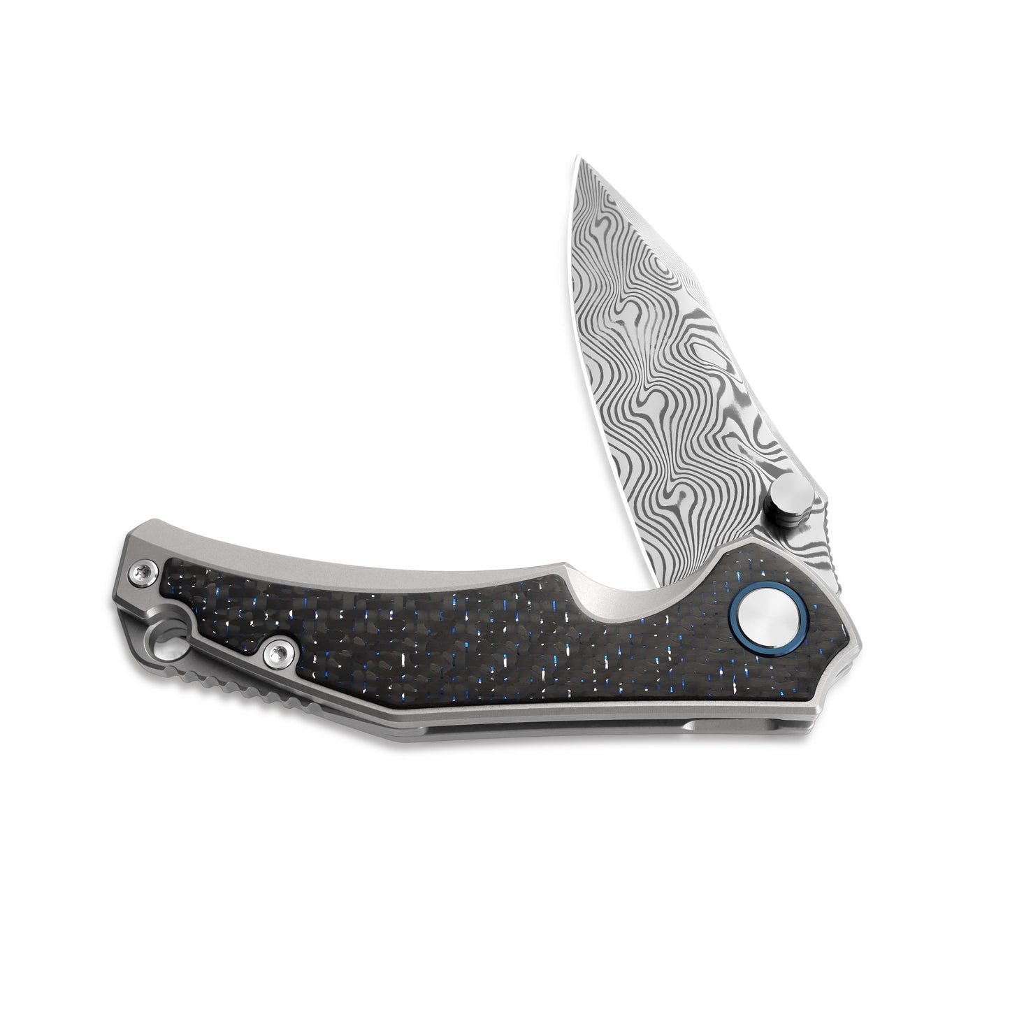 Eclipse Edge knife half open, non-clip side, handle horizontal