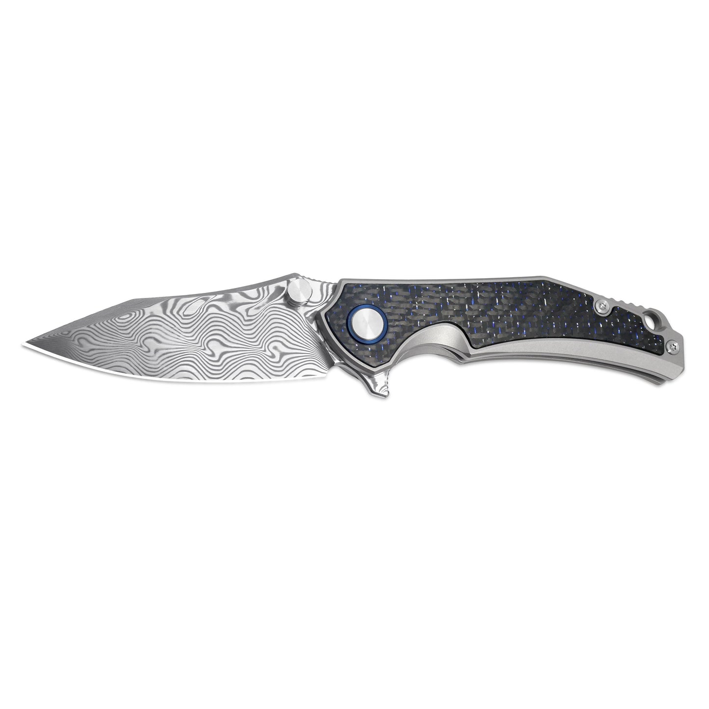 Eclipse Edge knife open, non-clip side, horizontal blade view