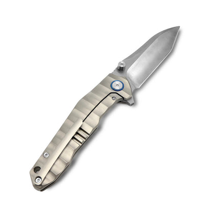 VORIXN Flipper & Thumb Stud Knife Titanium Handle (4.1" VG10 Blade) KB002