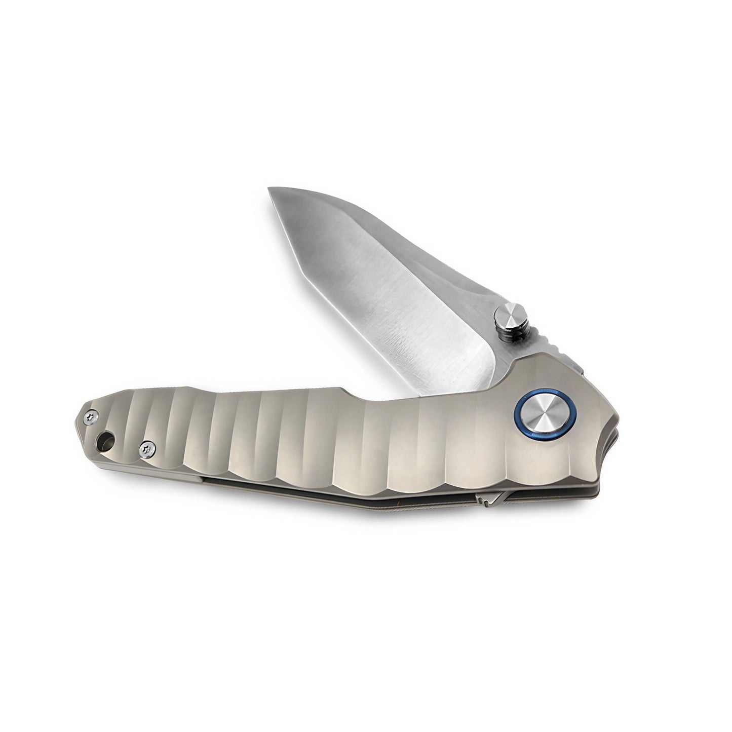 VORIXN Flipper & Thumb Stud Knife Titanium Handle (4.1" VG10 Blade) KB002