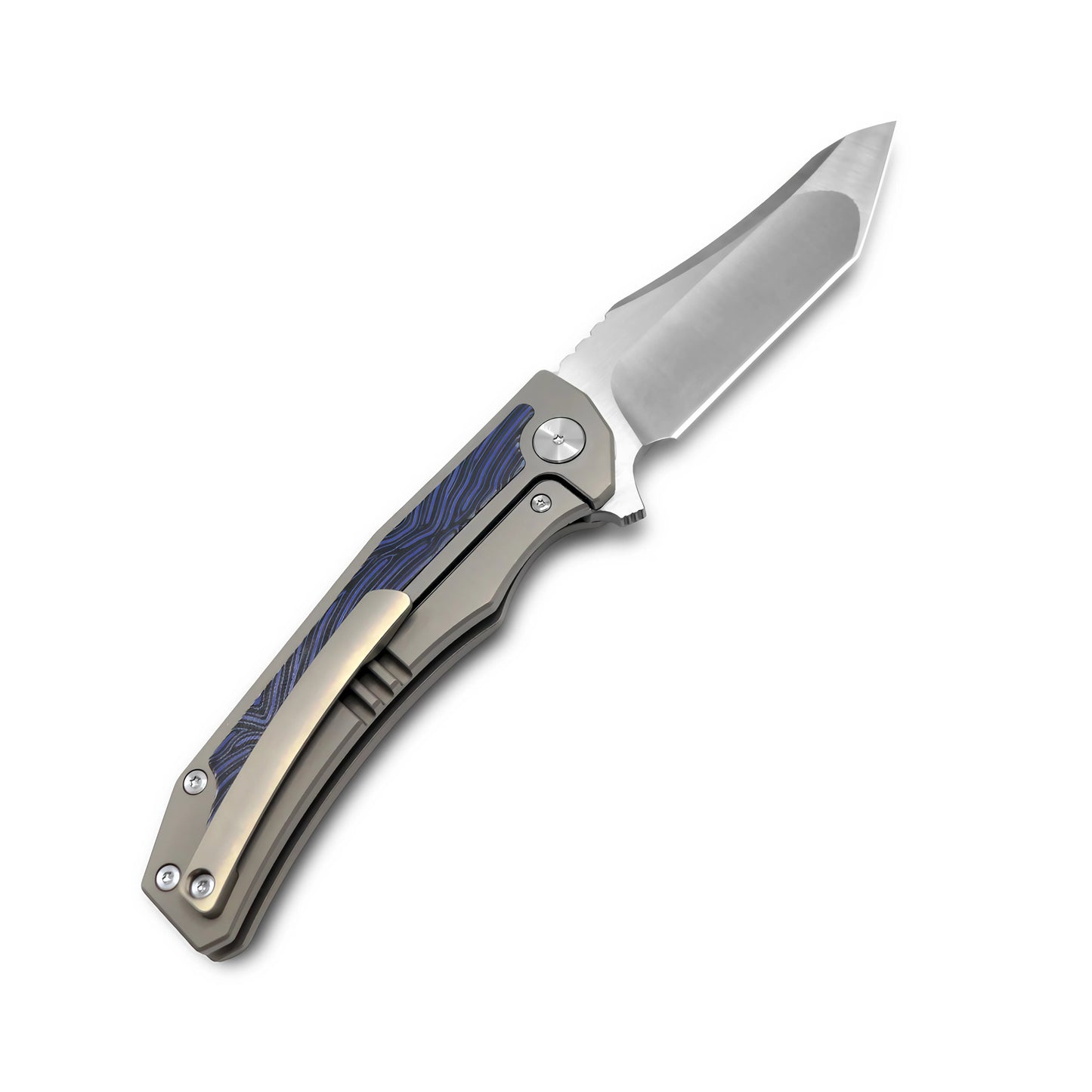 VORIXN Flipper Knife Titanium & Carbon Fiber Handle (4.7" VG10 Blade) KB003