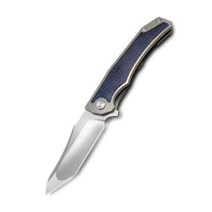 VORIXN Flipper Knife Titanium & Carbon Fiber Handle (4.7" VG10 Blade) KB003