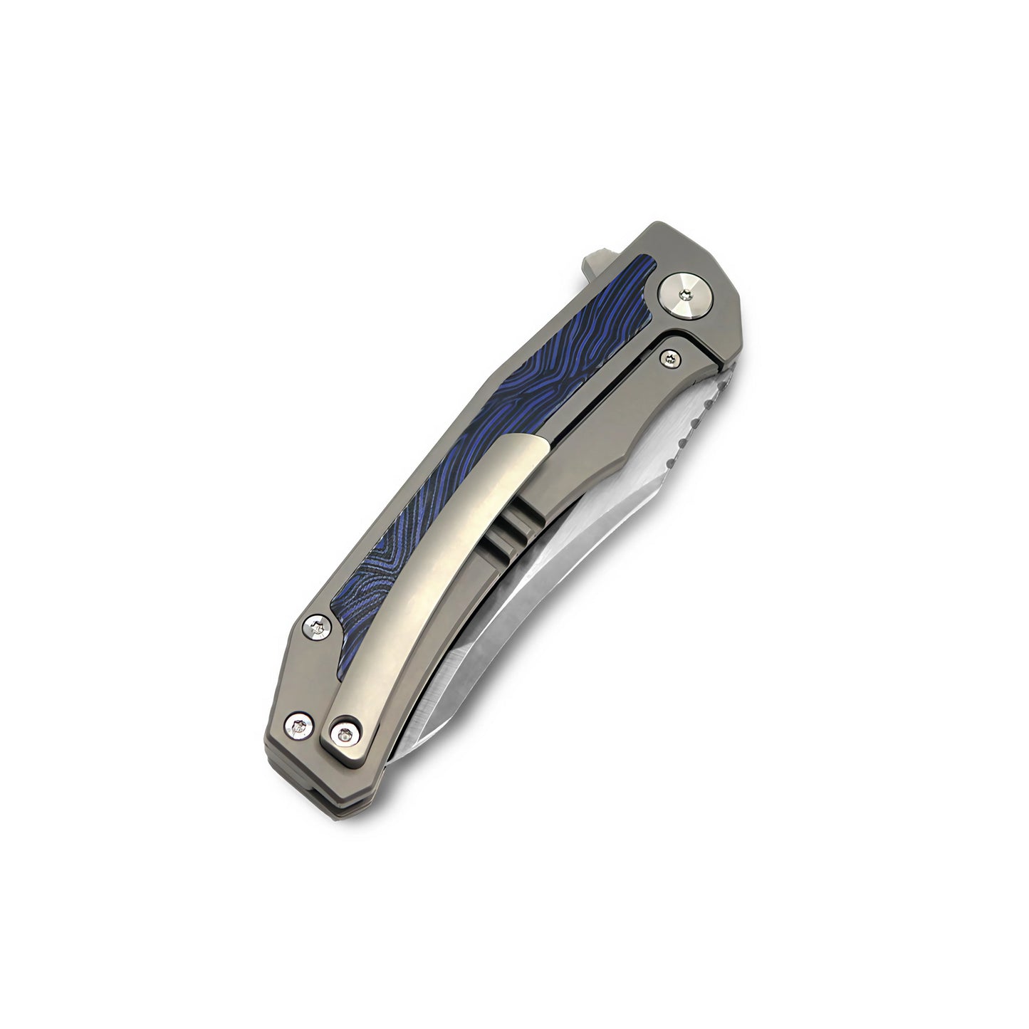 VORIXN Flipper Knife Titanium & Carbon Fiber Handle (4.7" VG10 Blade) KB003