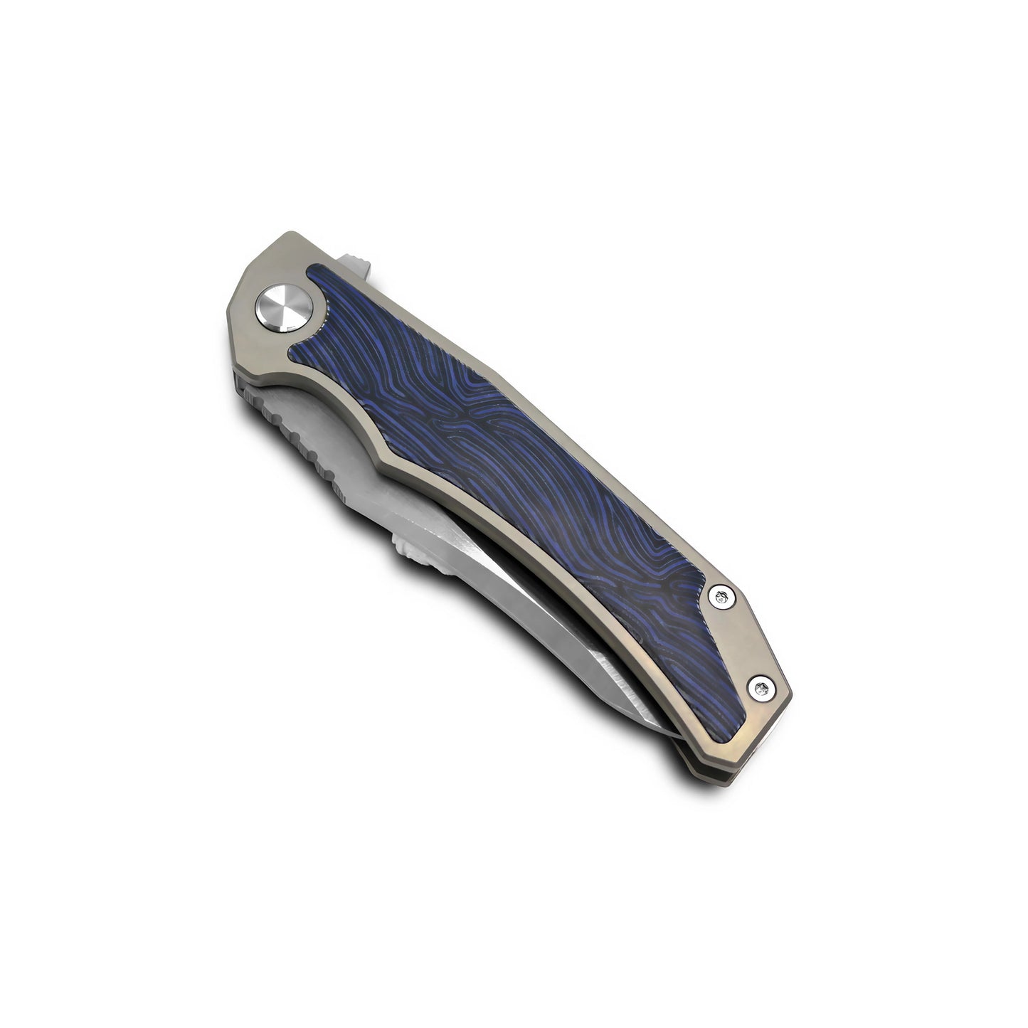 VORIXN Flipper Knife Titanium & Carbon Fiber Handle (4.7" VG10 Blade) KB003