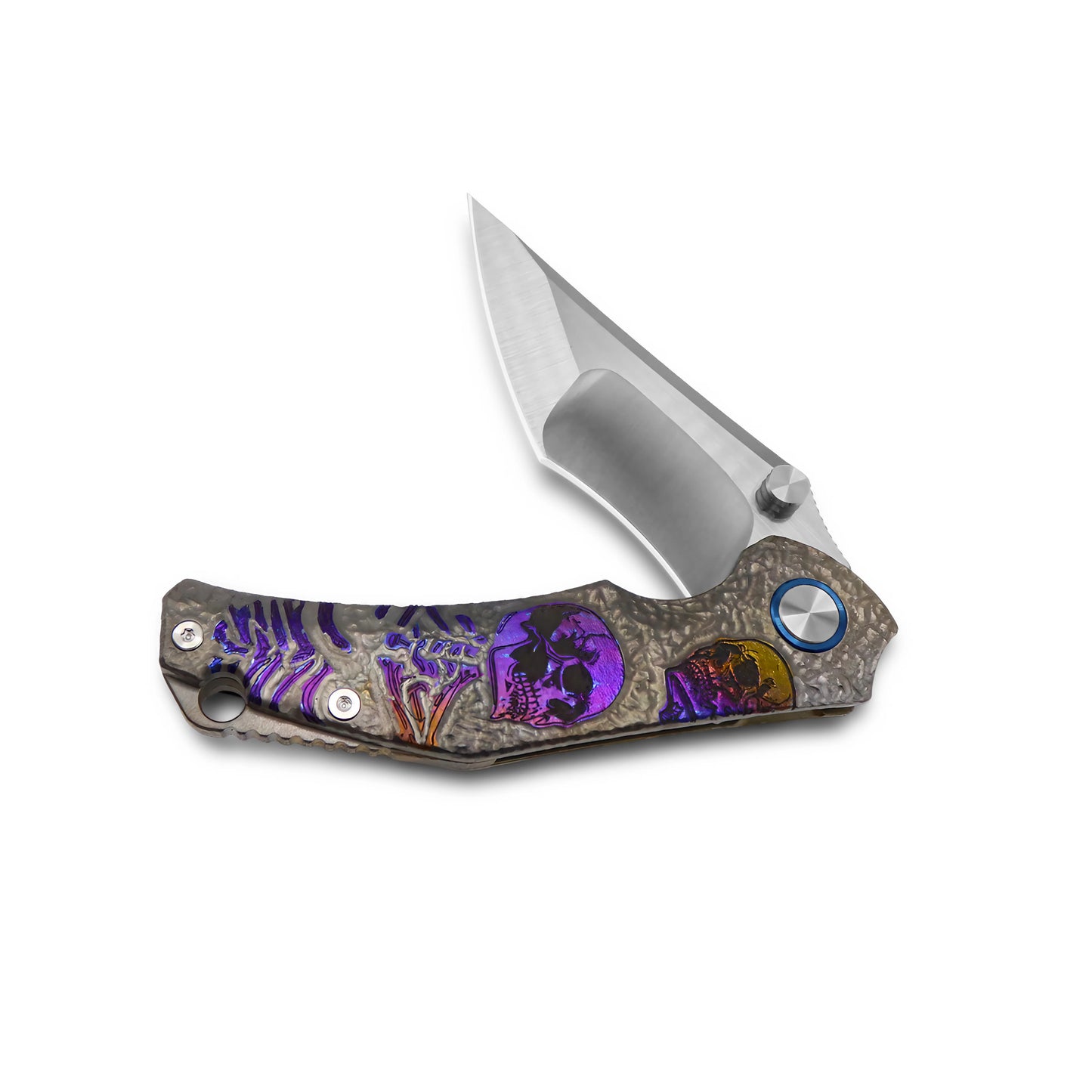 VORIXN Eclipse folding knife partially opened showing VG10 blade and frame lock mechanism