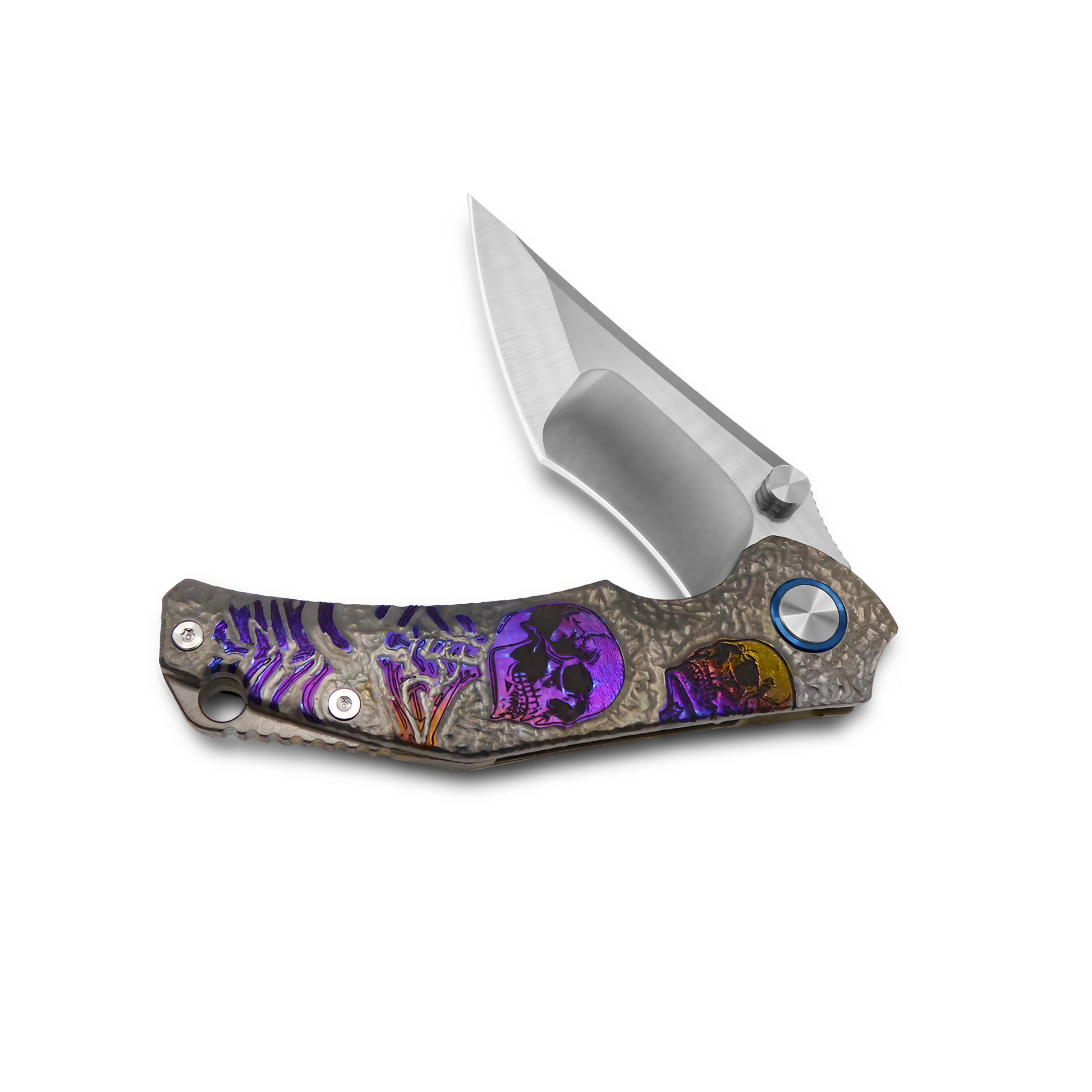 VORIXN Eclipse folding knife partially opened showing VG10 blade and frame lock mechanism