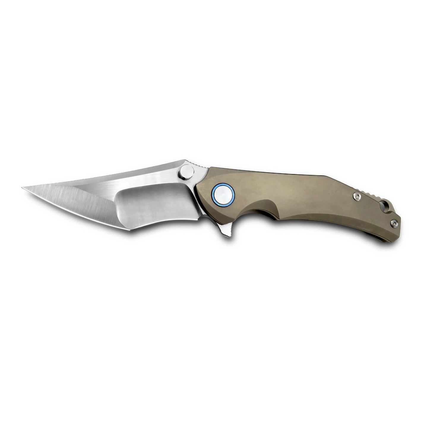 VORIXN Flipper & Thumb Stud Knife Titanium Handle (4.0" VG10 Blade) KB008