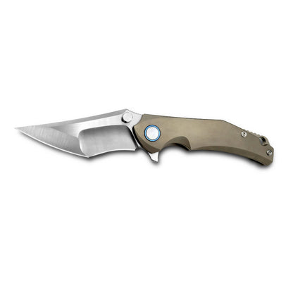 VORIXN Flipper & Thumb Stud Knife Titanium Handle (4.0" VG10 Blade) KB008