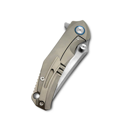 VORIXN Flipper & Thumb Stud Knife Titanium Handle (4.0" VG10 Blade) KB008