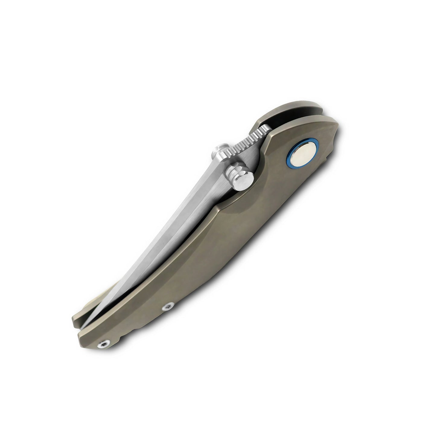 VORIXN Flipper & Thumb Stud Knife Titanium Handle (4.0" VG10 Blade) KB008