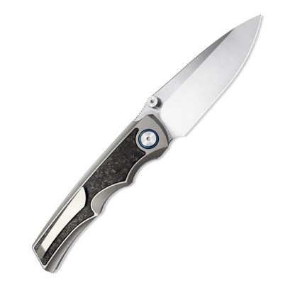 VORIXN Thumb Stud Knife Titanium & Carbon Fiber Handle (3.7" VG10 Blade) KB011