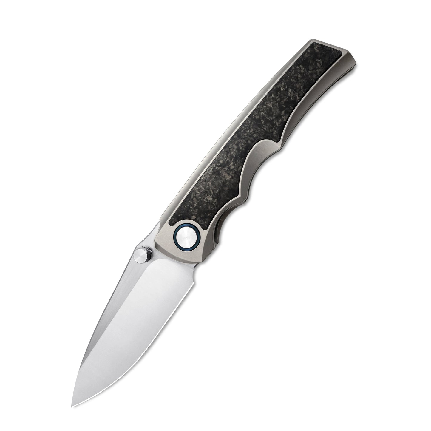 VORIXN Thumb Stud Knife Titanium & Carbon Fiber Handle (3.7" VG10 Blade) KB011
