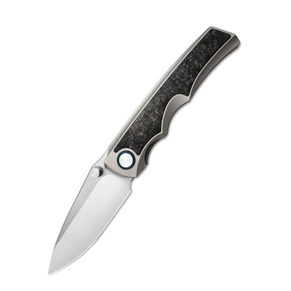 VORIXN Thumb Stud Knife Titanium & Carbon Fiber Handle (3.7" VG10 Blade) KB011