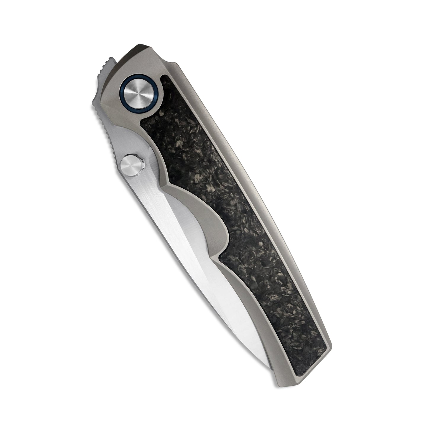 VORIXN Thumb Stud Knife Titanium & Carbon Fiber Handle (3.7" VG10 Blade) KB011