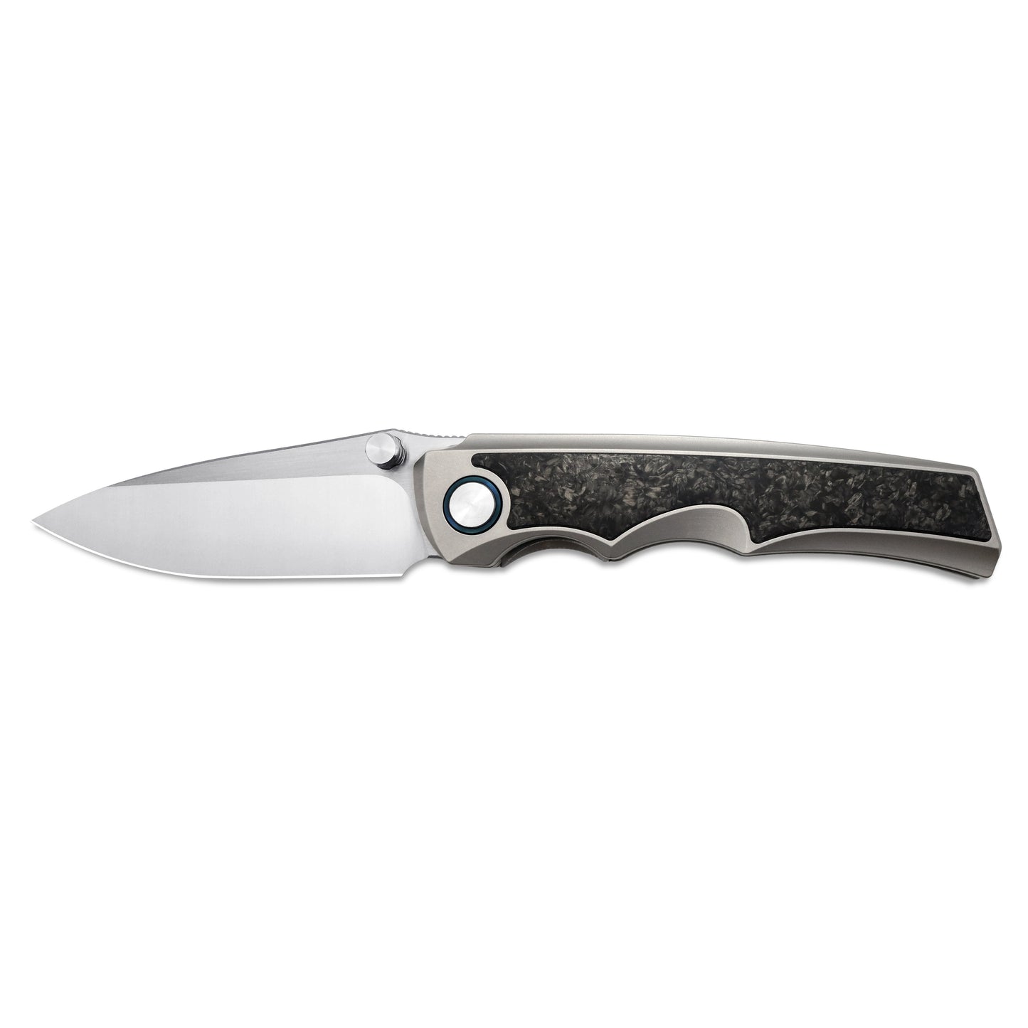 VORIXN Thumb Stud Knife Titanium & Carbon Fiber Handle (3.7" VG10 Blade) KB011