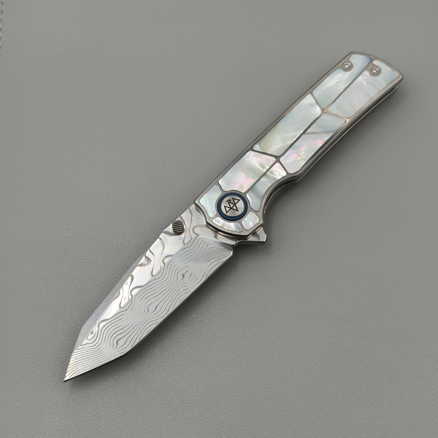VORIXN "Ocean Mirage" Flipper & "Forest Mirage", Thumb Stud Knife (3.4" Blade) KB059. KB060, KB061, KB062, KB063
