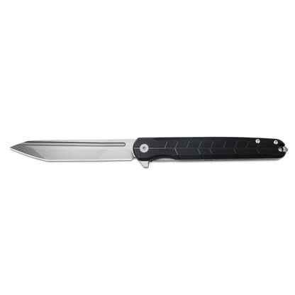 VORIXN Flipper Knife 2Cr13 & Carbon Fiber Handle (4.7" D2 Blade) KM001