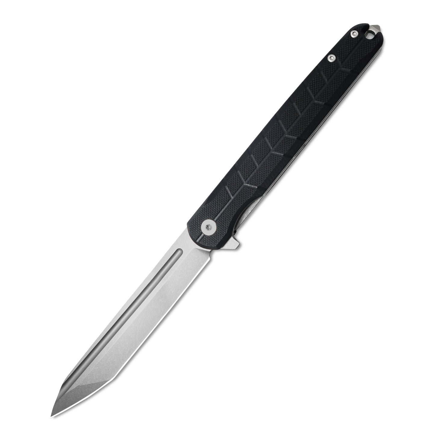 VORIXN Flipper Knife 2Cr13 & Carbon Fiber Handle (4.7" D2 Blade) KM001