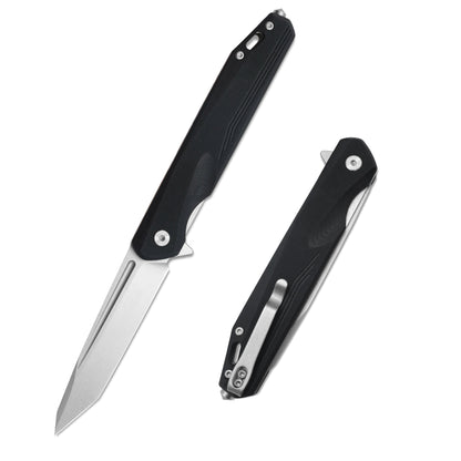 VORIXN Flipper Knife 2Cr13 & Carbon Fiber Handle (4.9" D2 Blade) KM002