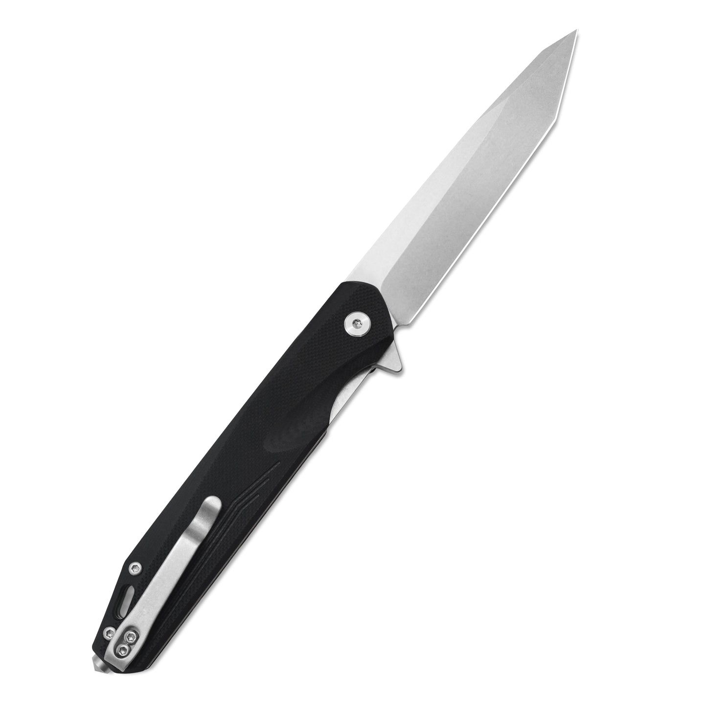 VORIXN Flipper Knife 2Cr13 & Carbon Fiber Handle (4.9" D2 Blade) KM002
