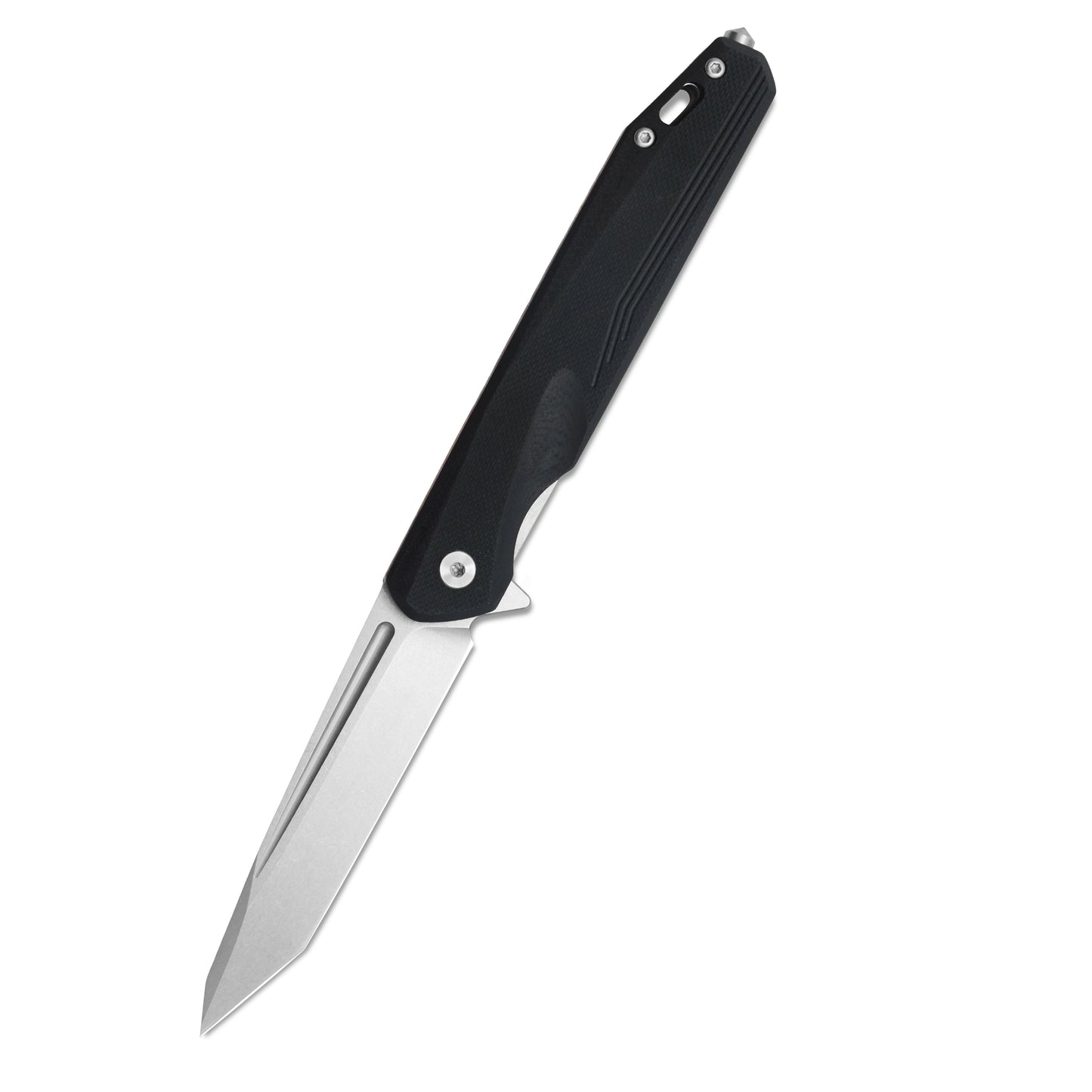 VORIXN Flipper Knife 2Cr13 & Carbon Fiber Handle (4.9" D2 Blade) KM002