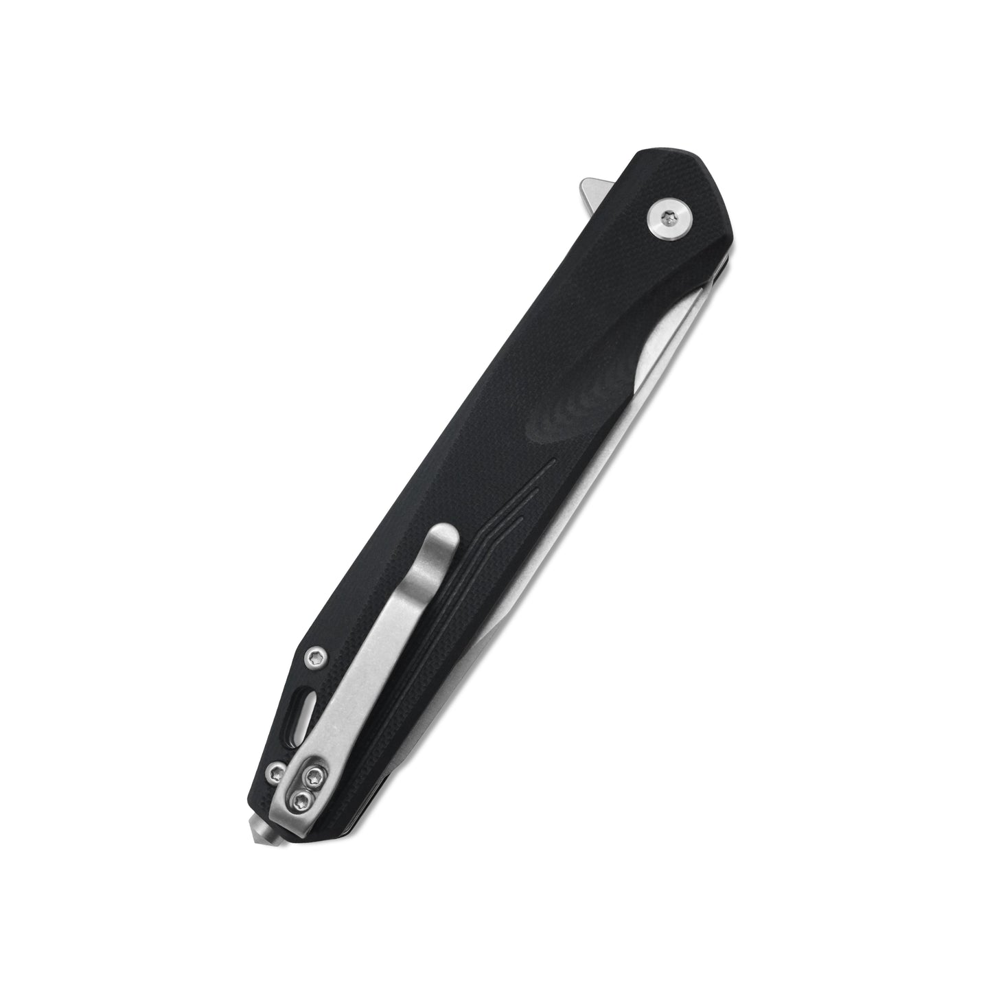 VORIXN Flipper Knife 2Cr13 & Carbon Fiber Handle (4.9" D2 Blade) KM002