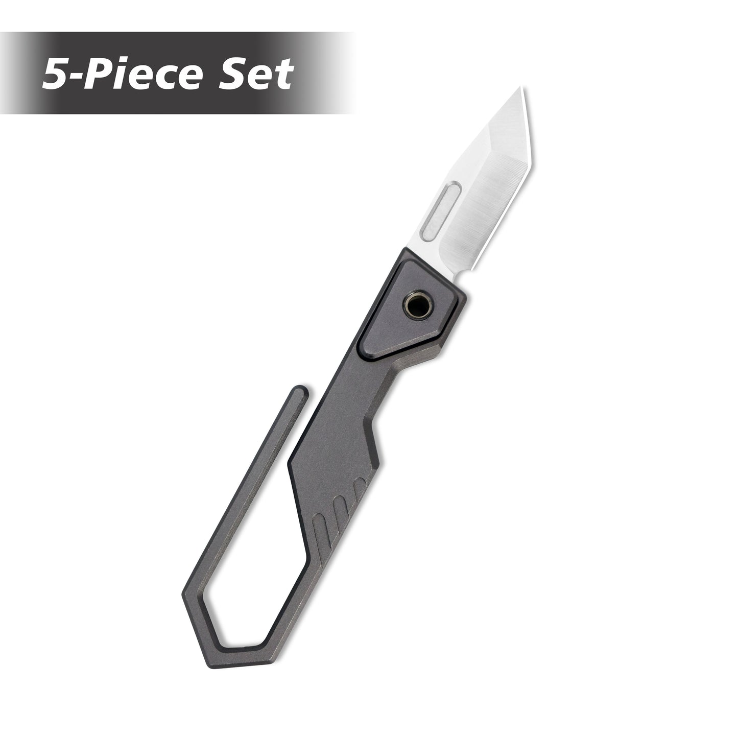 VORIXN Super Tiny Nano Knife Aircraft-Grade Aluminum Alloy Handle (0.3" CN-PM390 Blade) NA001